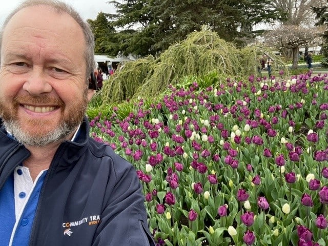 Peter, our bus driver at the Tulip Festival Bowral
